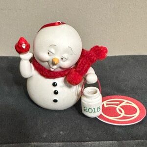 Dept 56 Snowpinions Frozen Snowman Christmas Ornament Tag 2015.